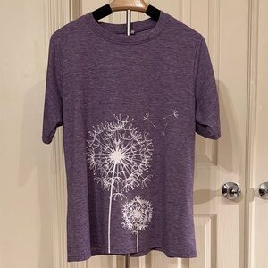Purple T-Shirt with Dandelion Design